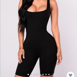 Black fashion nova racer back romper